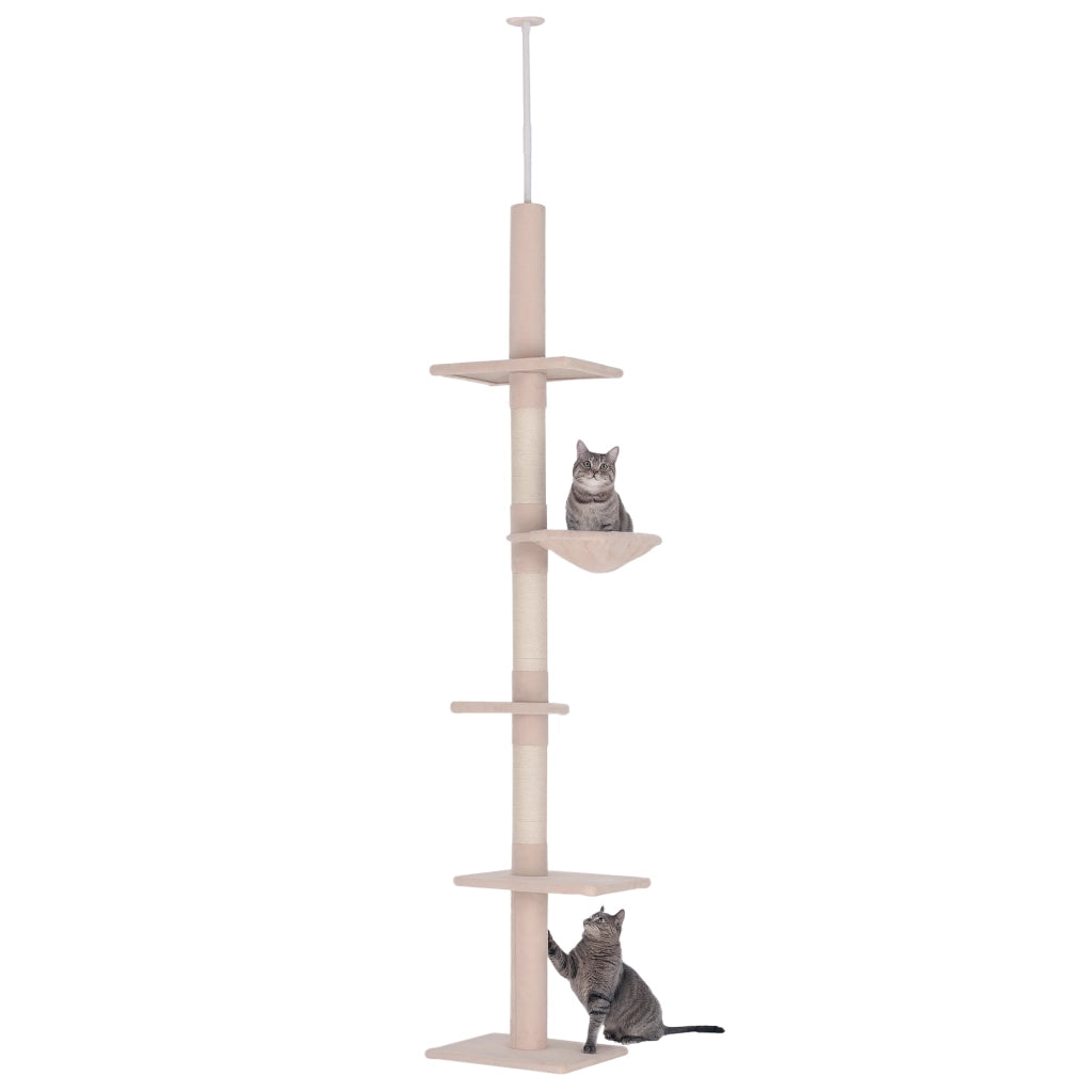 Albero tiragraffi per gatti con piattaforme ¨C zephmum ¨C 230-260 cm beige