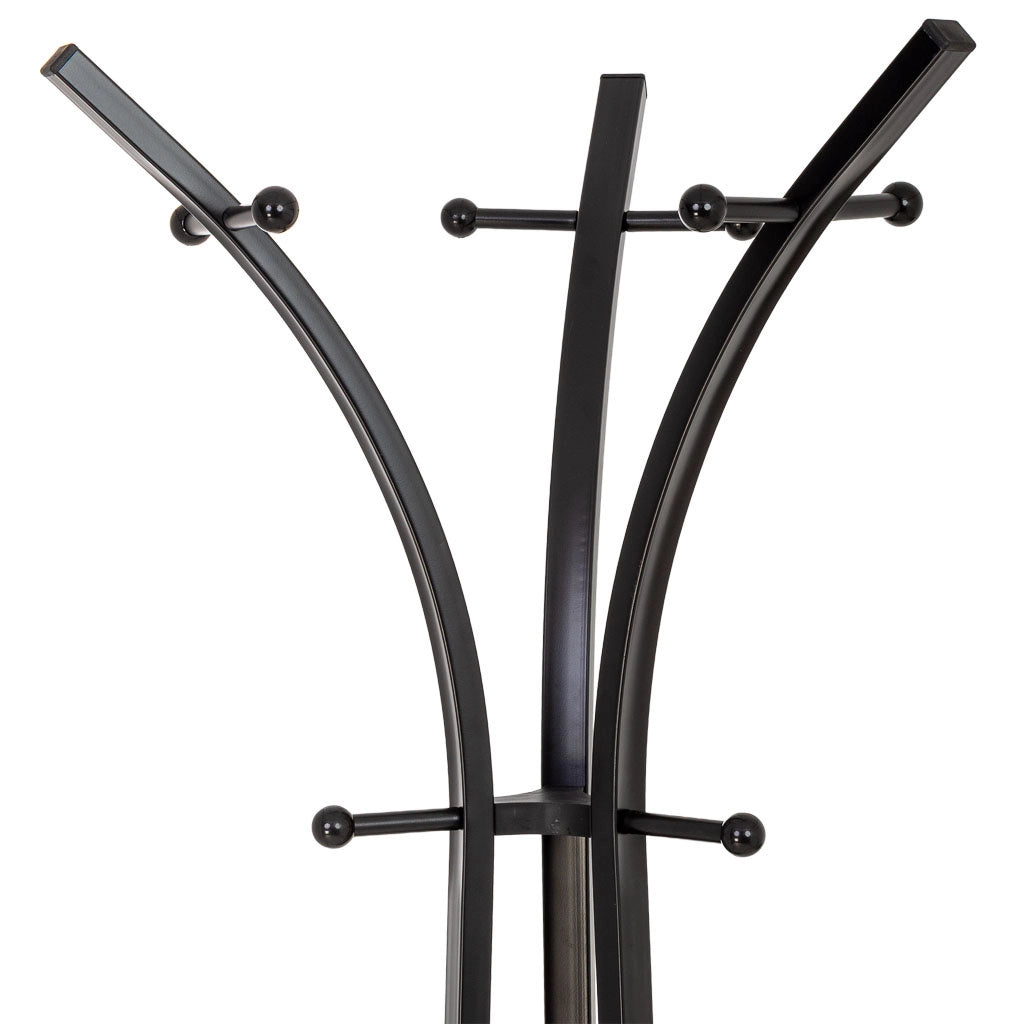 Perchero de metal negro y 6 ganchos 177x63x51h cm