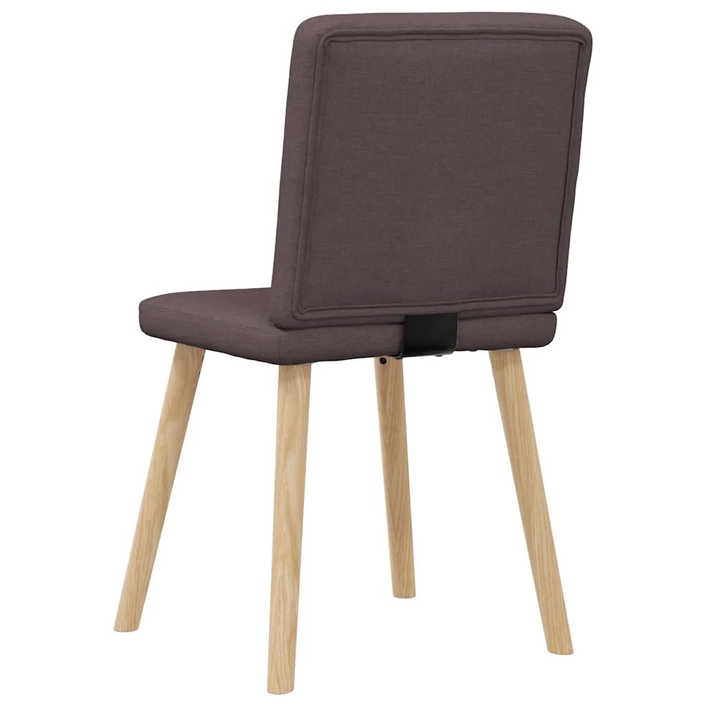 vidaXL Sedie da Pranzo 4 pz Marrone Scuro in Tessuto