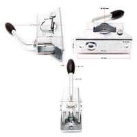 Servotimone con ruota 362 kg Ruotino per carrello appendice con supporto e morsetti