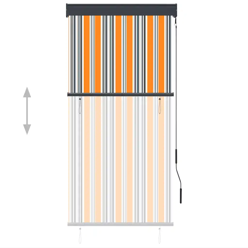 Tenda a Rullo per Esterni-Tenda da sole avvolgibile 80x250 cm Giallo e Blu