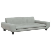 Cuccia per cani comoda cesta da divano colore chiaro 100 x 54 x 33 cm velluto grigio 02_0043090