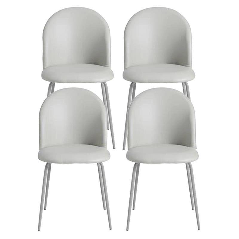 SET 4 SEDIE BONNIE CON SEDUTA IN POLIURETANO GRIGIO STRUTTURA IN METALLO DIMENSIONI 45X55X82 CM