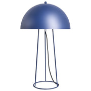 Lampada da tavolo Base e paralume in ferro blu Due lampadine Design minimalista Soggiorno