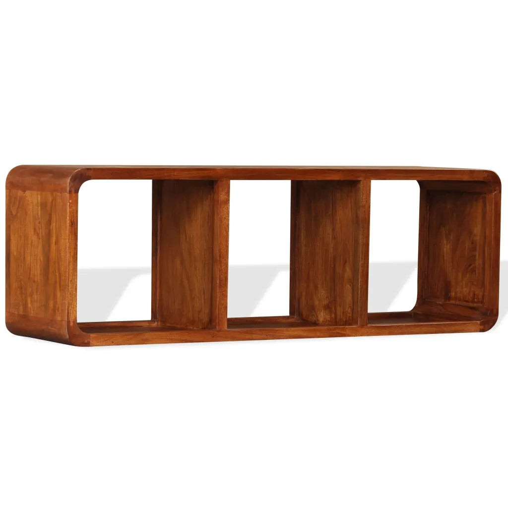 Mobile TV-Credenza TV-Console TV in Legno Massello con Finitura Ambra 120x30x40 cm 889898