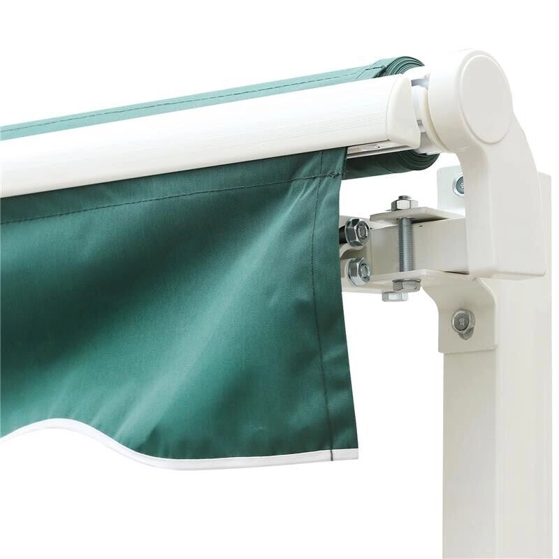 TENDA DA SOLE DA ESTERNO AVVOLGIBILE IMPERMEABILE 3 X 2.5 MT VERDE SCURO