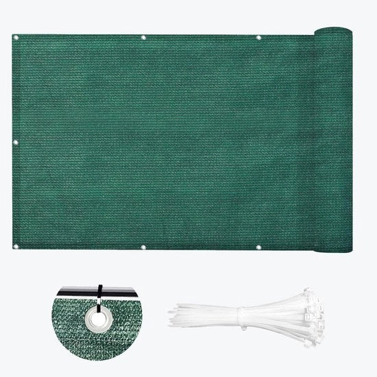 Sistema di Protezione dalla Vista per Balcone 0,8x3m con Protezione UV e Respiro per Giardino/Balcone (Verde Scuro)