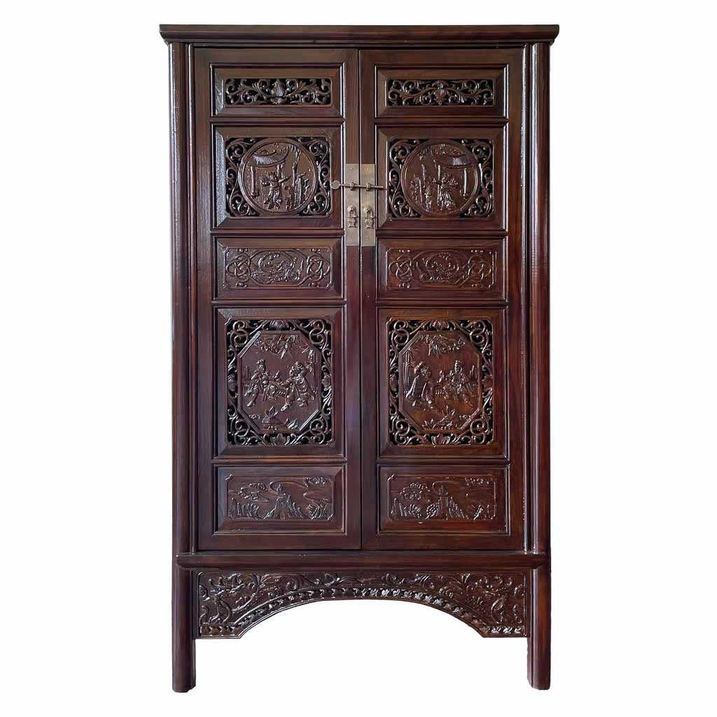 Armadio in legno marrone 95x40x160h