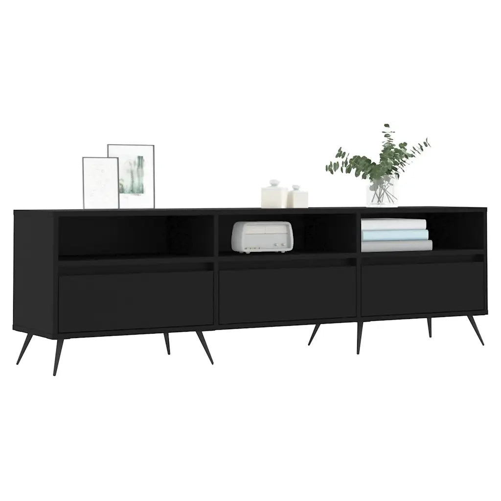 Mobile Porta TV Nero 150x30x44,5 cm in Legno Multistrato 831253
