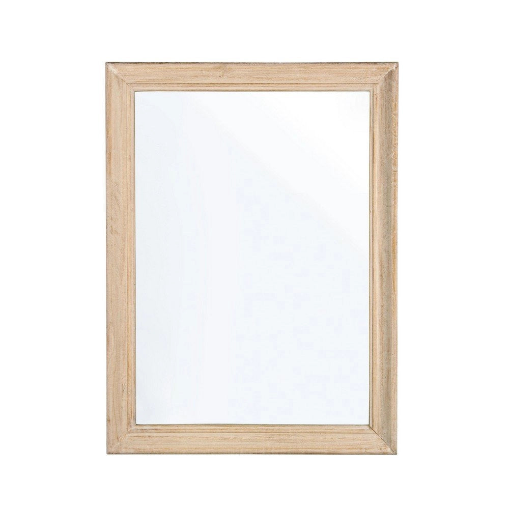 Specchio Rettangolare Legno Naturale Rustico da Parete 60x80 - YOUNG