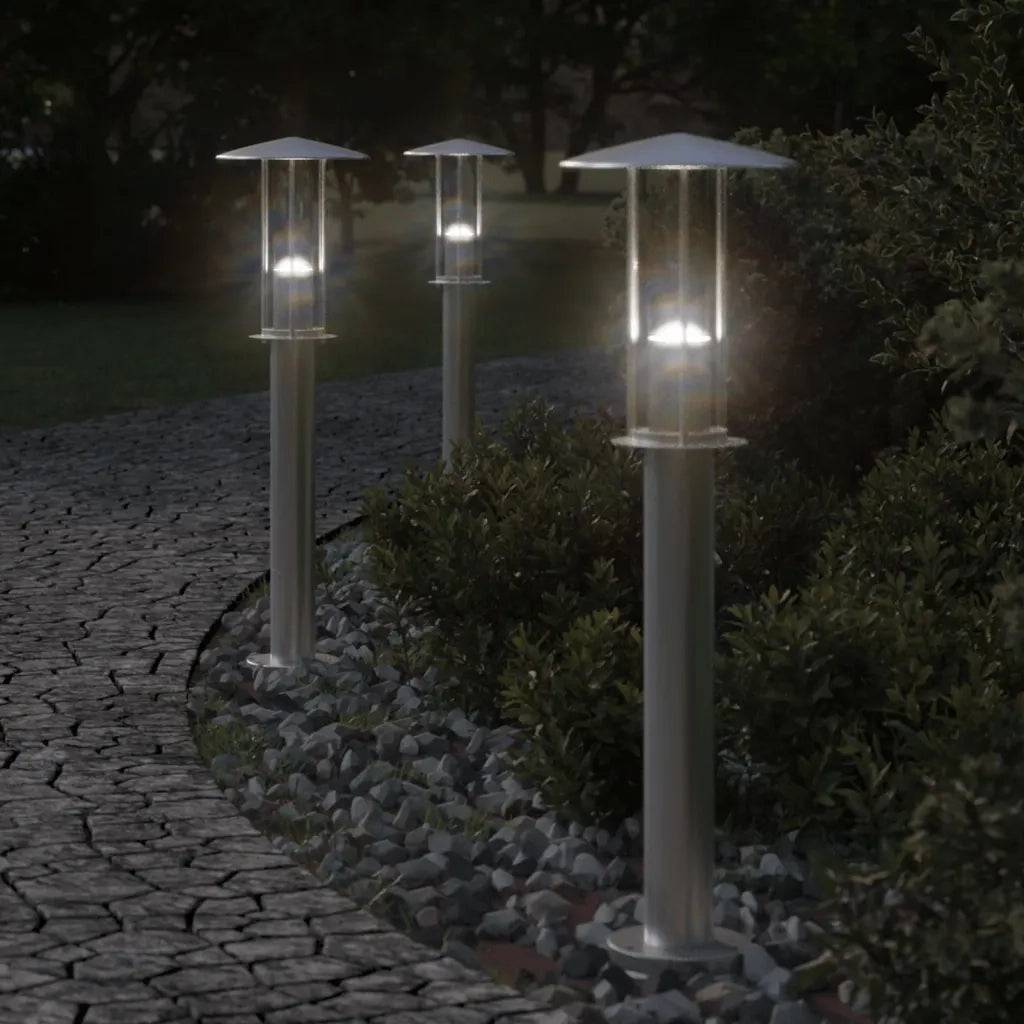 Lampada da Terra per Esterni Argento 60 cm in Acciaio Inox CFW2687562