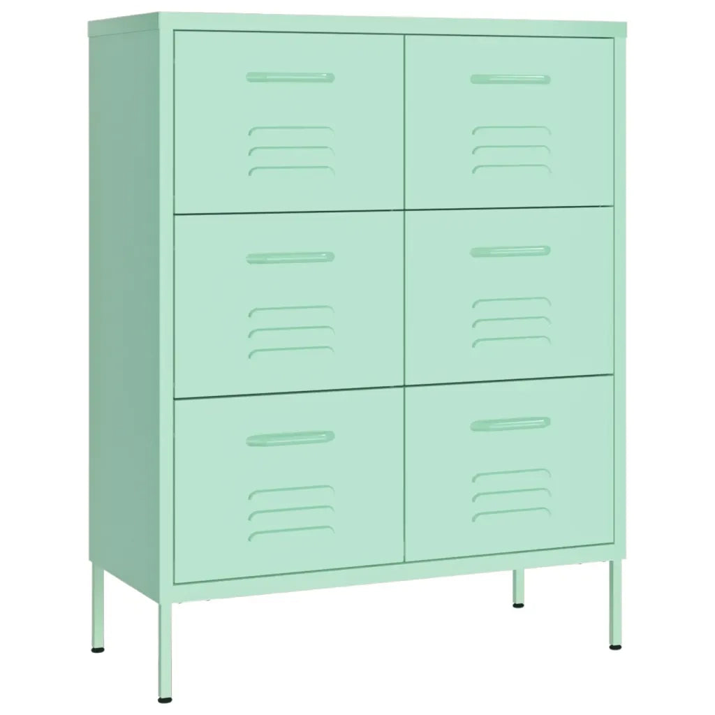 Cassettiera Menta 80x35x101,5 cm in Acciaio