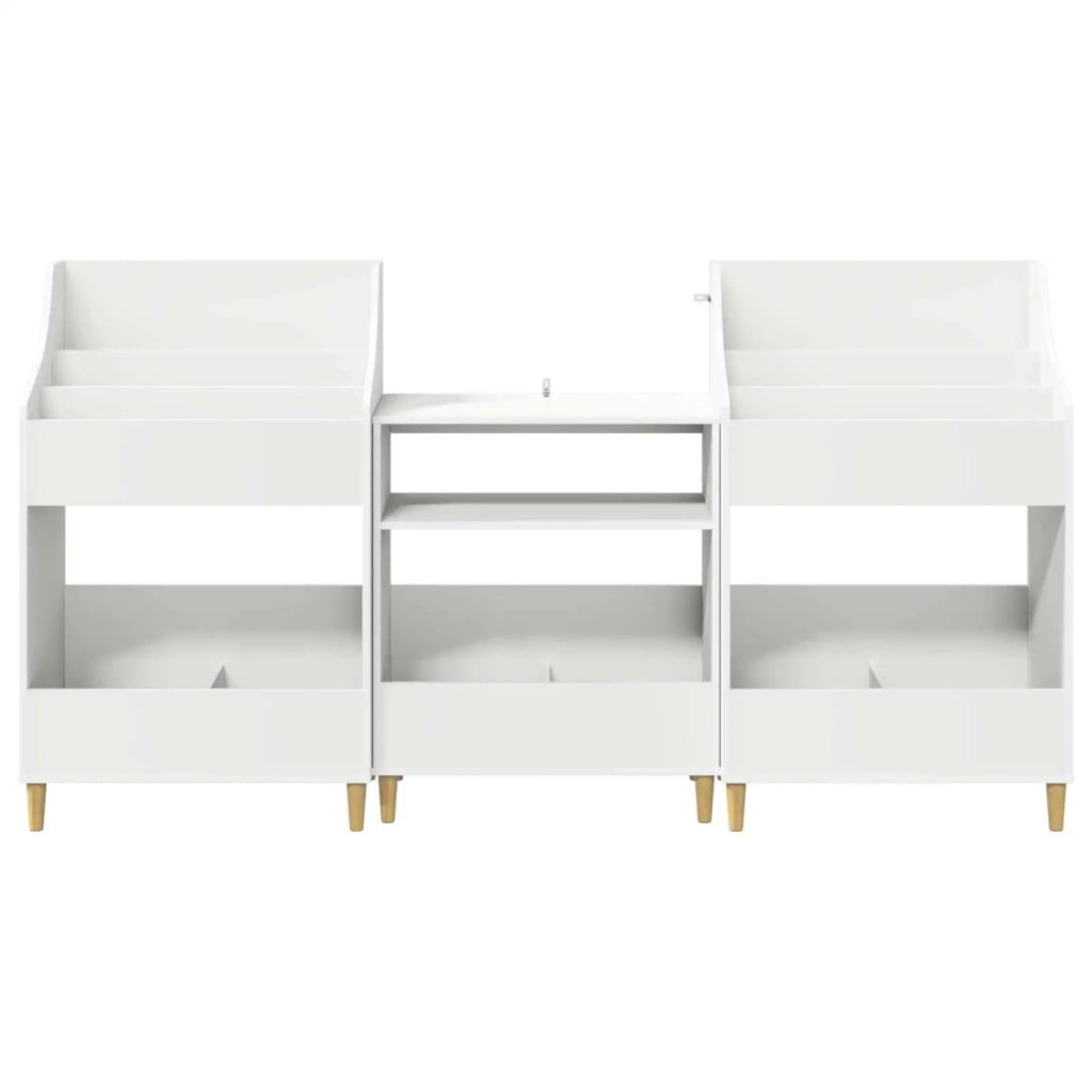 Set di Mensole per Media 3 pz Bianco 212 x 46 x 112 cm 3434651