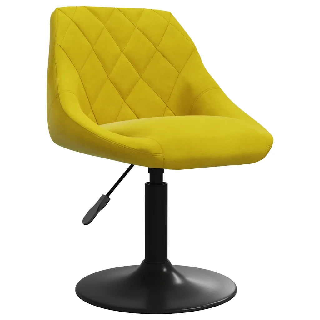 Sedia da Pranzo Giallo Senape in Velluto 3088820