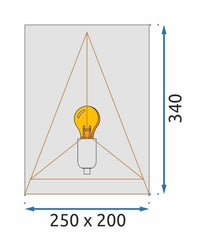 Lampada Da Parete Vetrata APP1095-1W Black