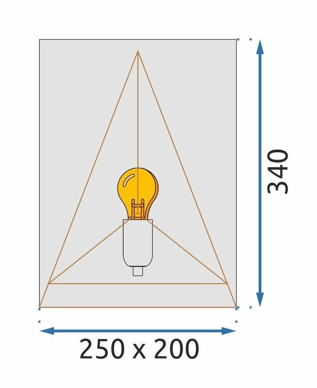 Lampada Da Parete Vetrata APP1095-1W Black