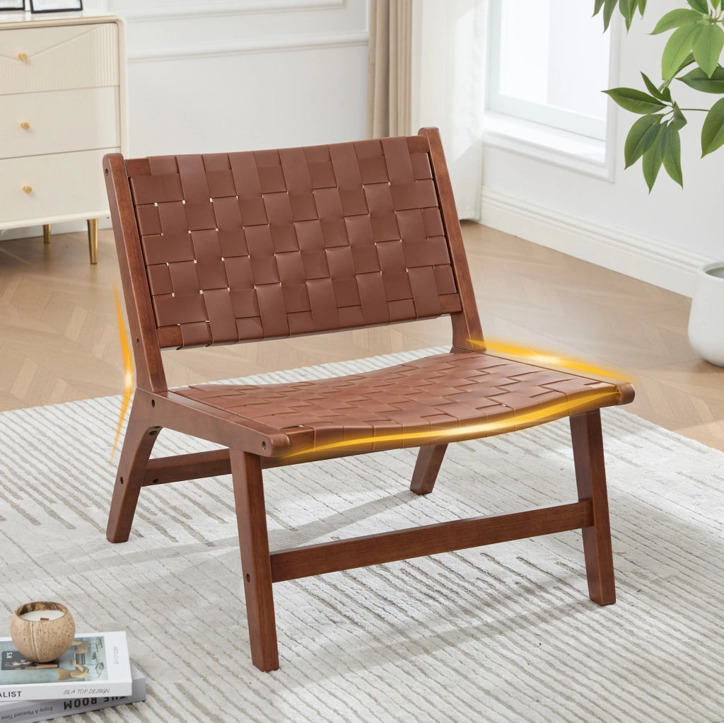Poltrona 71x66x72 cm senza braccioli in PU marrone