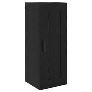 Pensile | Mobile a Parete Rovere Nero 34,5 x 34 x 90 cm Legno multistrato