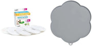 Filtro 3 in 1 per fontanella, 5-pack e gomma in forma di fiore, 30 cm, grigio, 1 pezzo (1-pack)