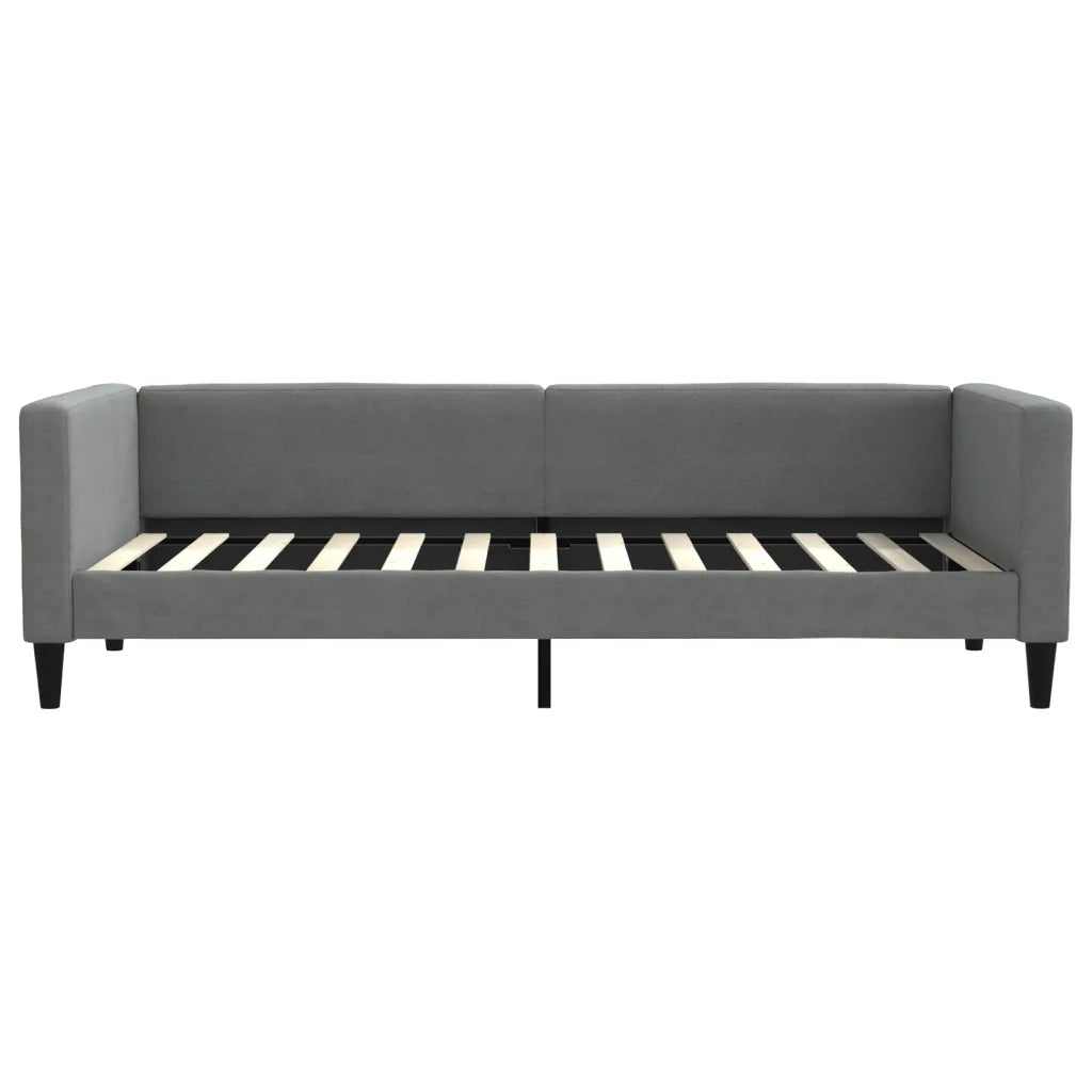 Divano Letto Estraibile Cassetti Grigio Scuro 90x200cm Tessuto 3196615