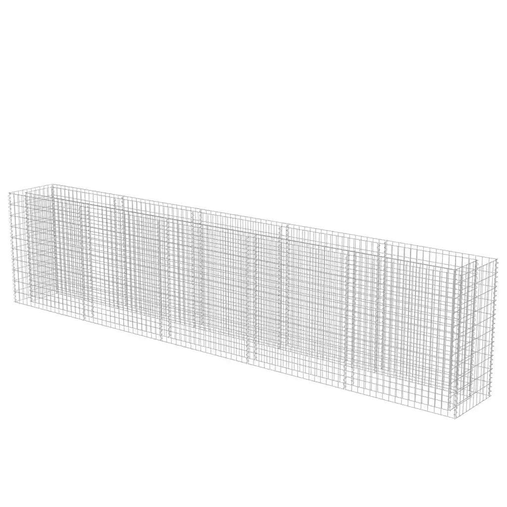 Gabbione Fioriere | Cassetta per fiori | Letto Rialzato in Acciaio Zincato 450x50x100 cm