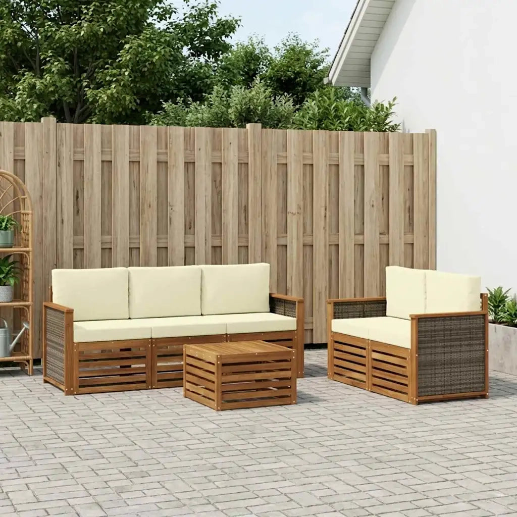 Set divani 6 pcs Legno di Acacia Massello