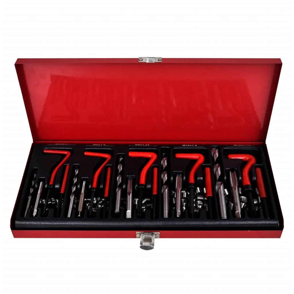 Kit di riparazione filettature da 131 pezzi con inserto filettato per la riparazione 02_0004256