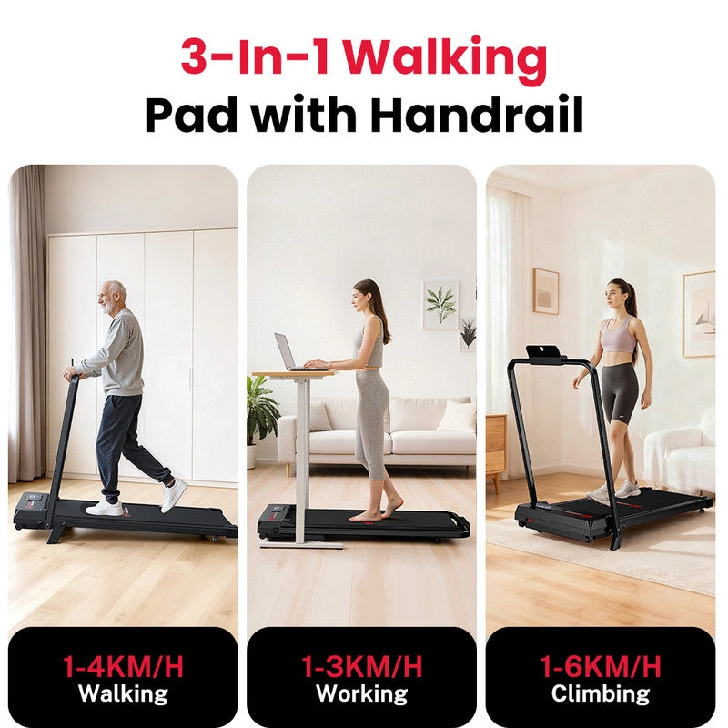 TAPIS ROULANT PIEGHEVOLE 2 IN 1 CON INCLINAZIONE MANUALE DEL 5%, NON RICHIEDE ASSEMBLAGGIO