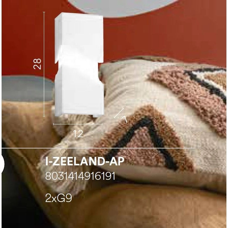 APPLIQUE ZEELAND 2XG9 12X7XH28CM IN GESSO.