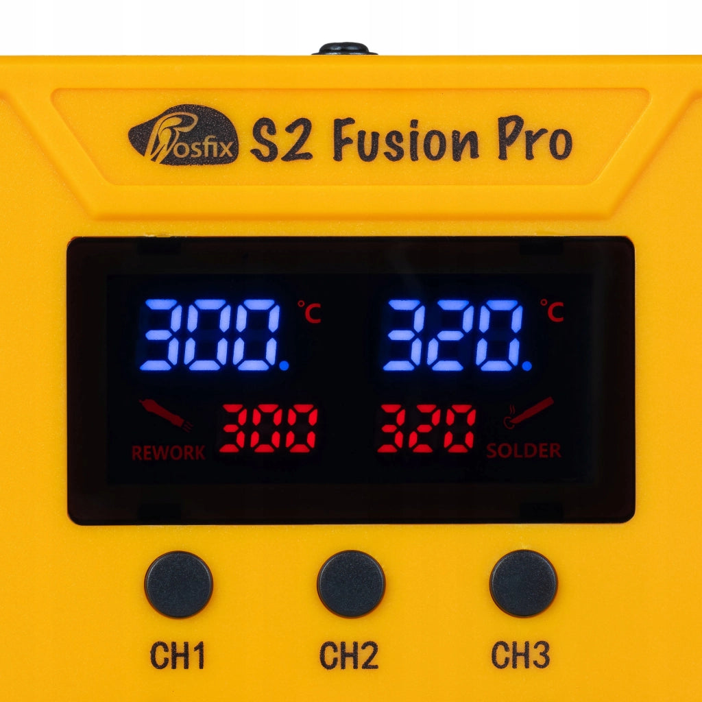 Stazione Saldante 2 in 1 Rosfix S2 Fusion Pro – Hot Air 700W + Saldatore 60W | LCD, ESD Safe, 760W