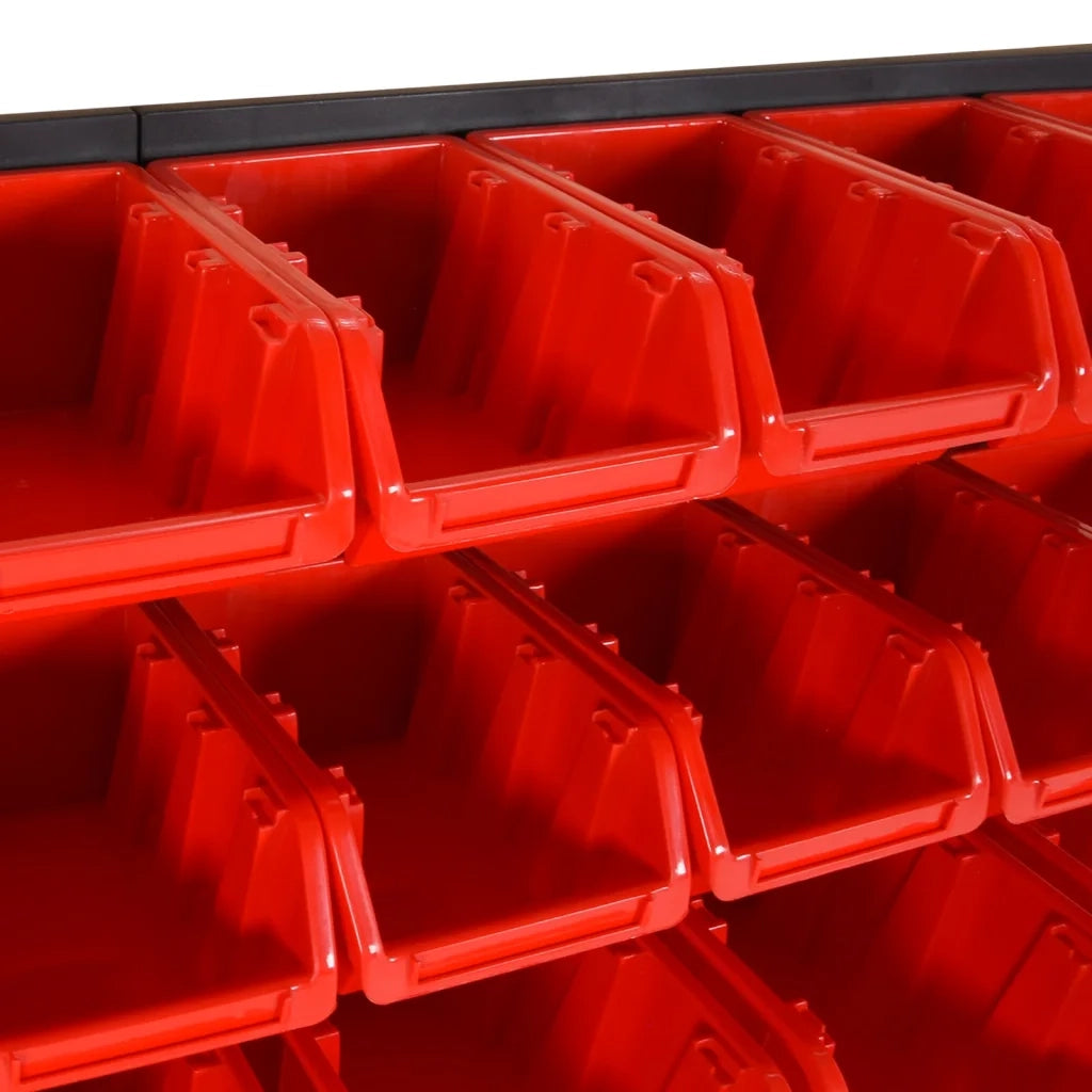 Set da Officina 30 pz Rosso e Nero 77x39 cm in Polipropilene 152203