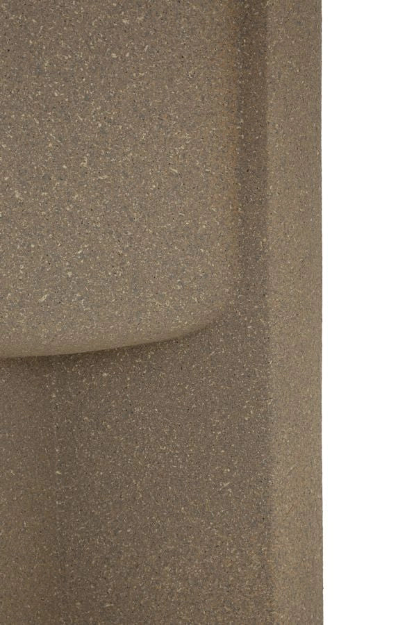 Porta Vaso da Esterno Moai Ø39x80,5 cm in Resina Marrone