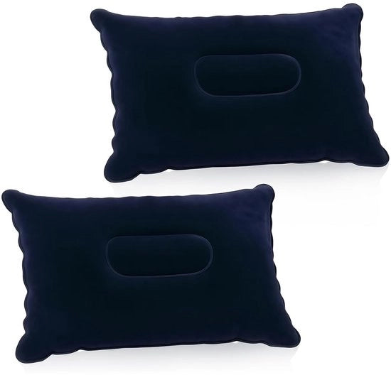 Set di cuscini gonfiabili da viaggio da 2 - Impermeabile - Cuscino per campeggio - Ergonomico - Per attività all'aperto - Cuscino a aria compressa