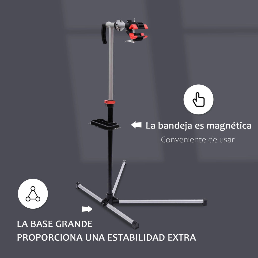Cavalletto per Bicicletta Aggiustabile Girevole ¨C zephmum ¨C Nero 100x66x180 cm