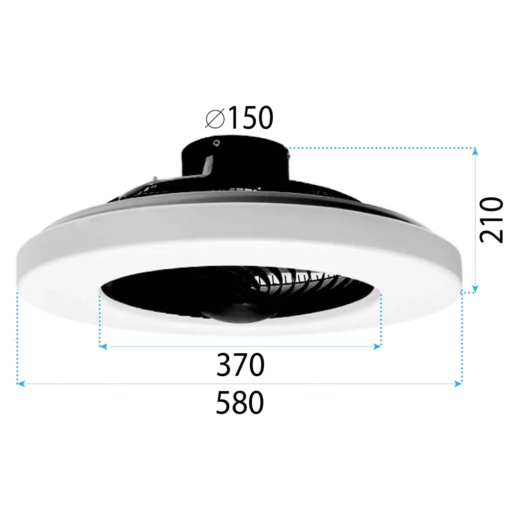 Lampada Con Ventilatore App1552-c Black