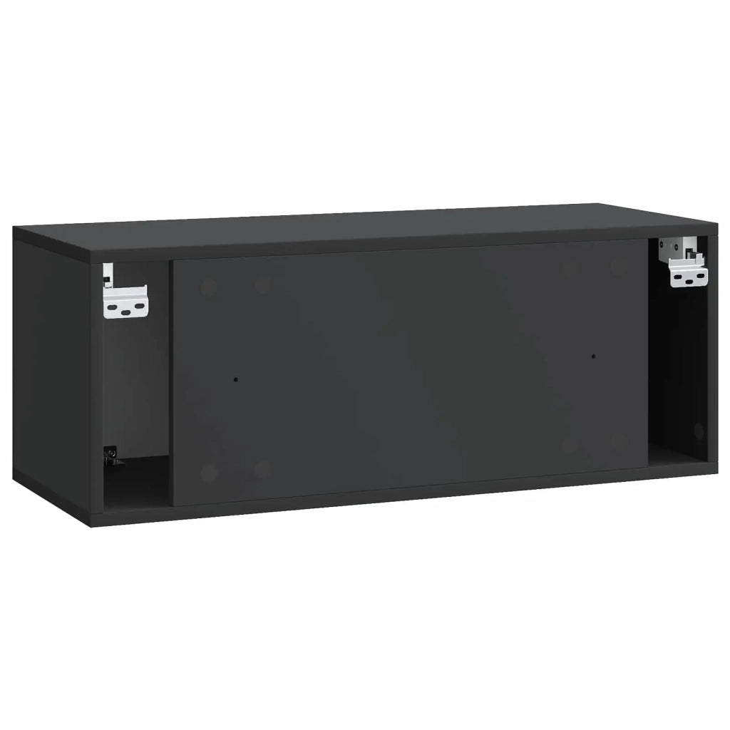 Mobile Porta TV da Muro Nero 78,5 x 31 x 30 cm