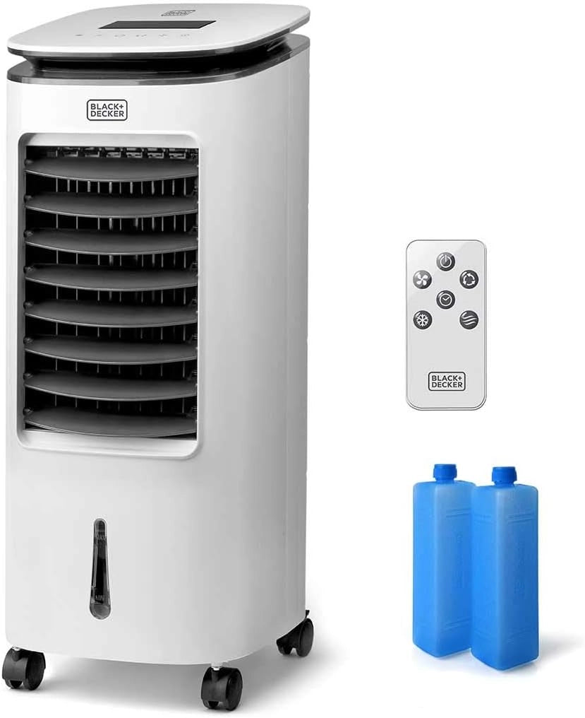 Black+decker bxac7e climatizzatore evaporativo, 65 w, plastica, bianco