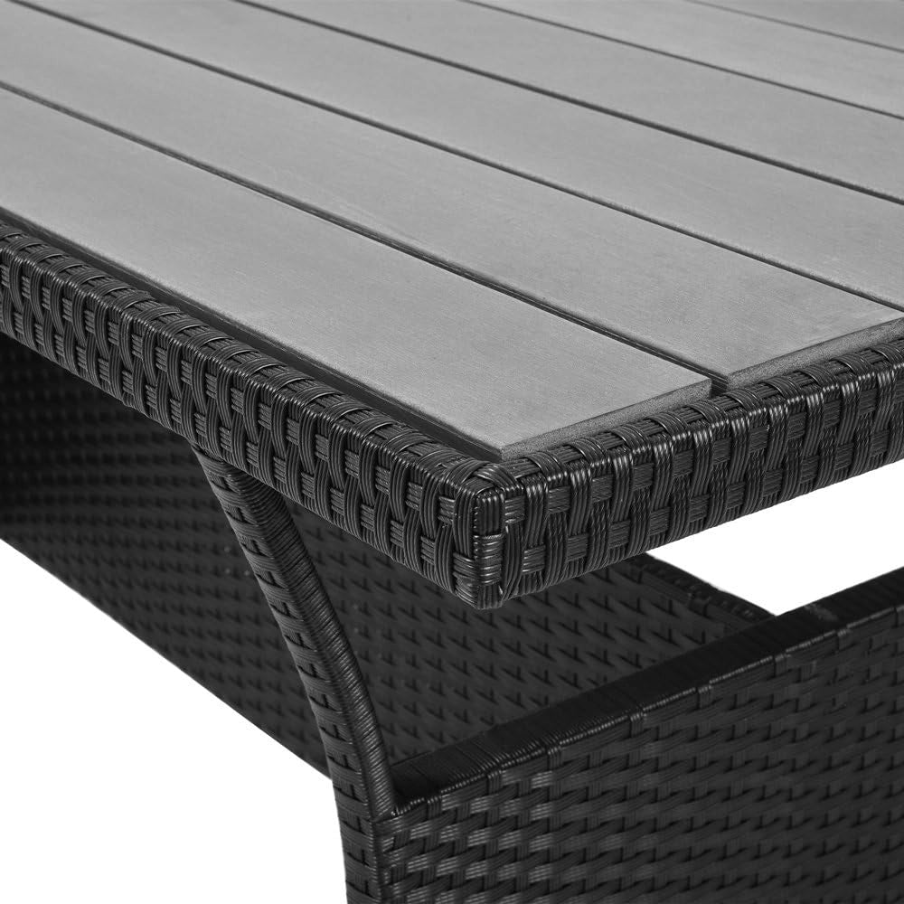 ® Lounge Angolare Divano in Polyrattan Tavolo Pranzo WPC Salottino Esterno Mobili Giardino Terrazza Outdoor