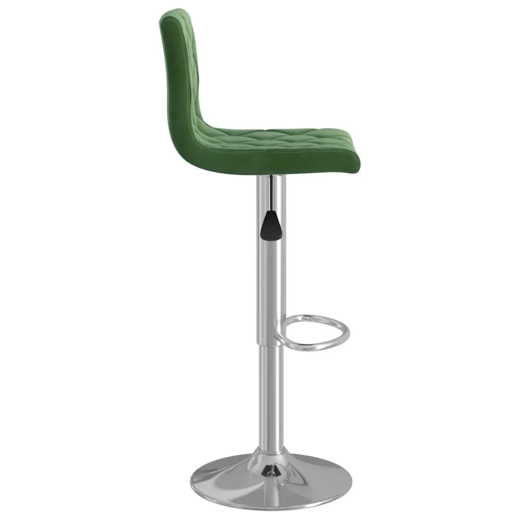 Sgabelli da Bar 2 pz Verde Scuro in Velluto 333690