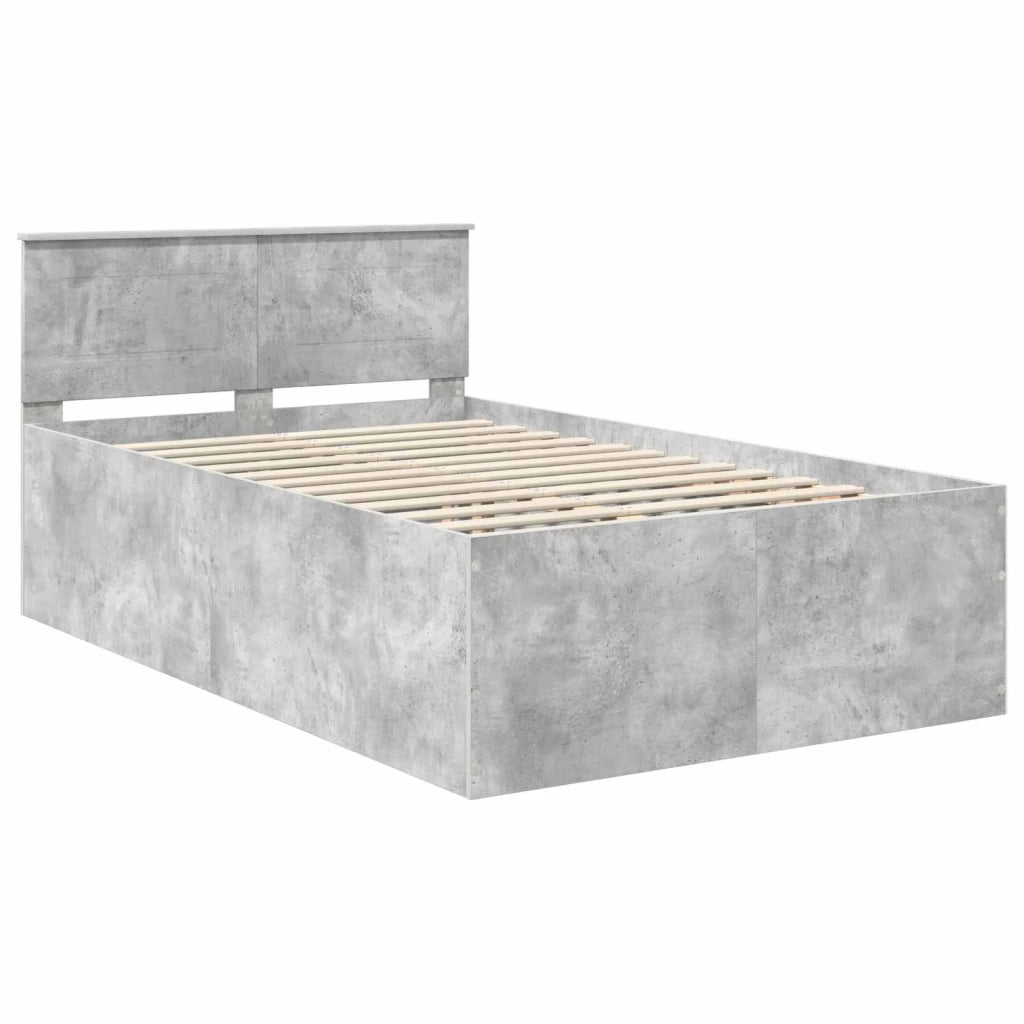 Struttura del letto con testiera Grigio cemento 120 x 190 cm 3408595