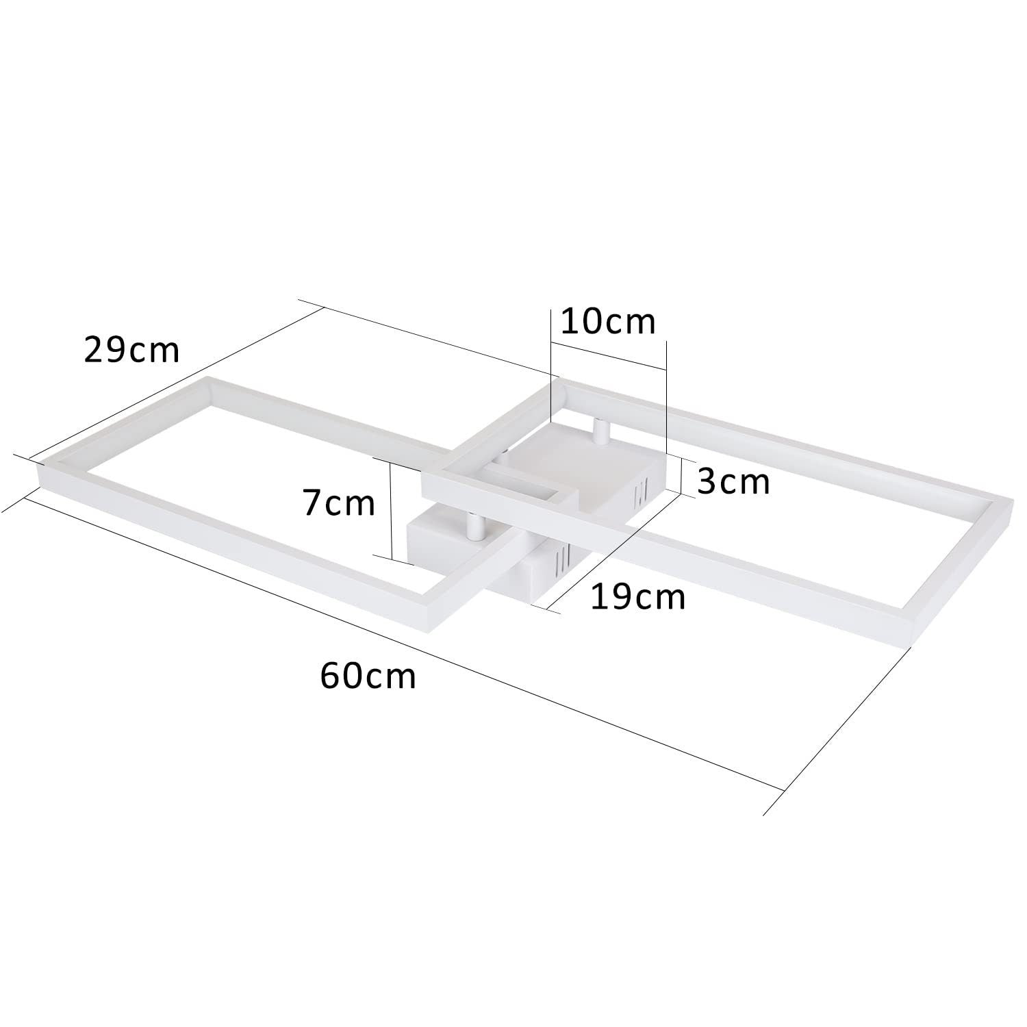 ZMH Lampada da soffitto LED moderna telecomando dimmerabile per soggiorno ufficio