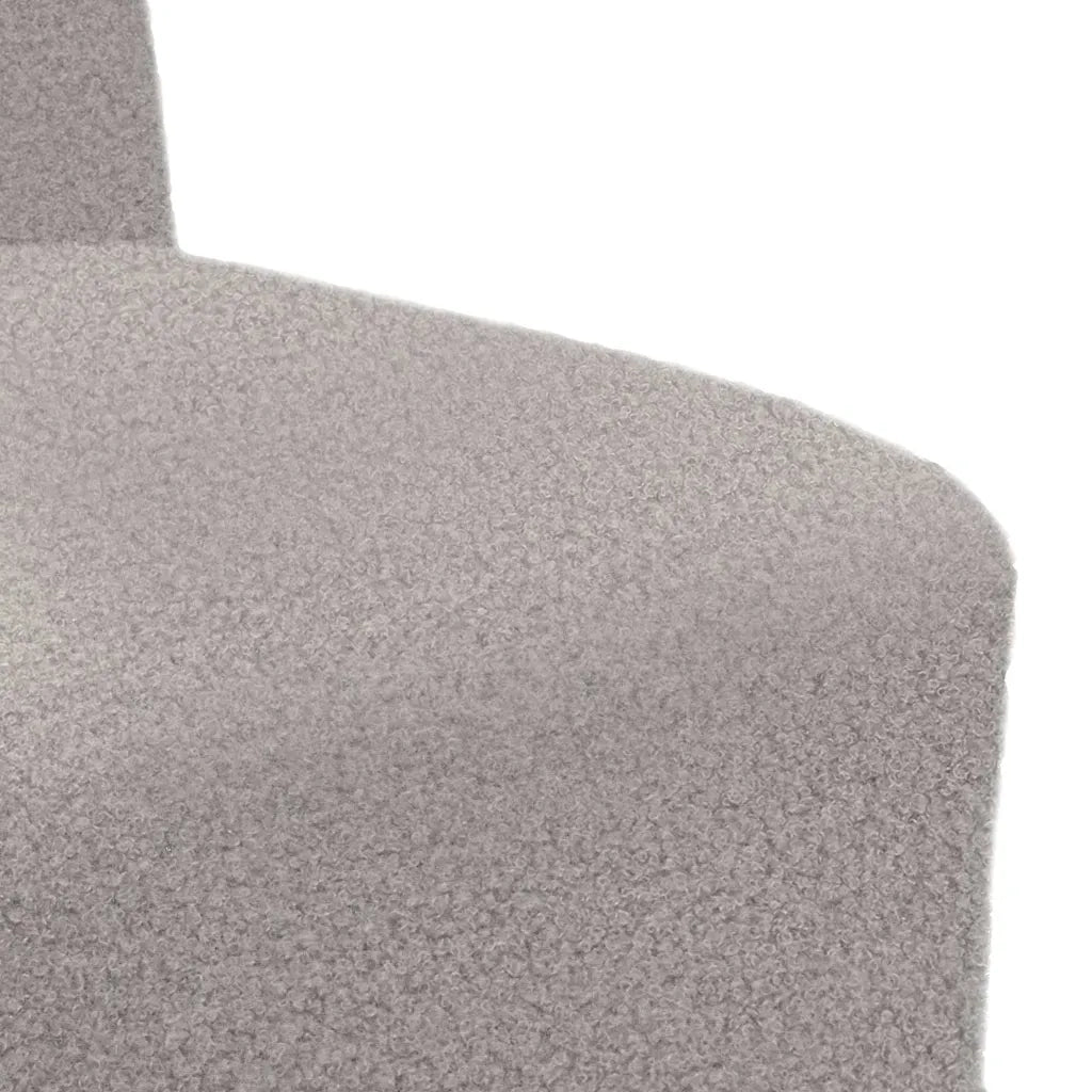 Divano componibile senza braccioli grigio chiaro 55 cm tessuto effetto lana riccio 4108503