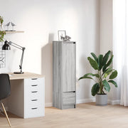 Credenza Grigio Sonoma 29,5x34x119,5 cm in Legno Multistrato