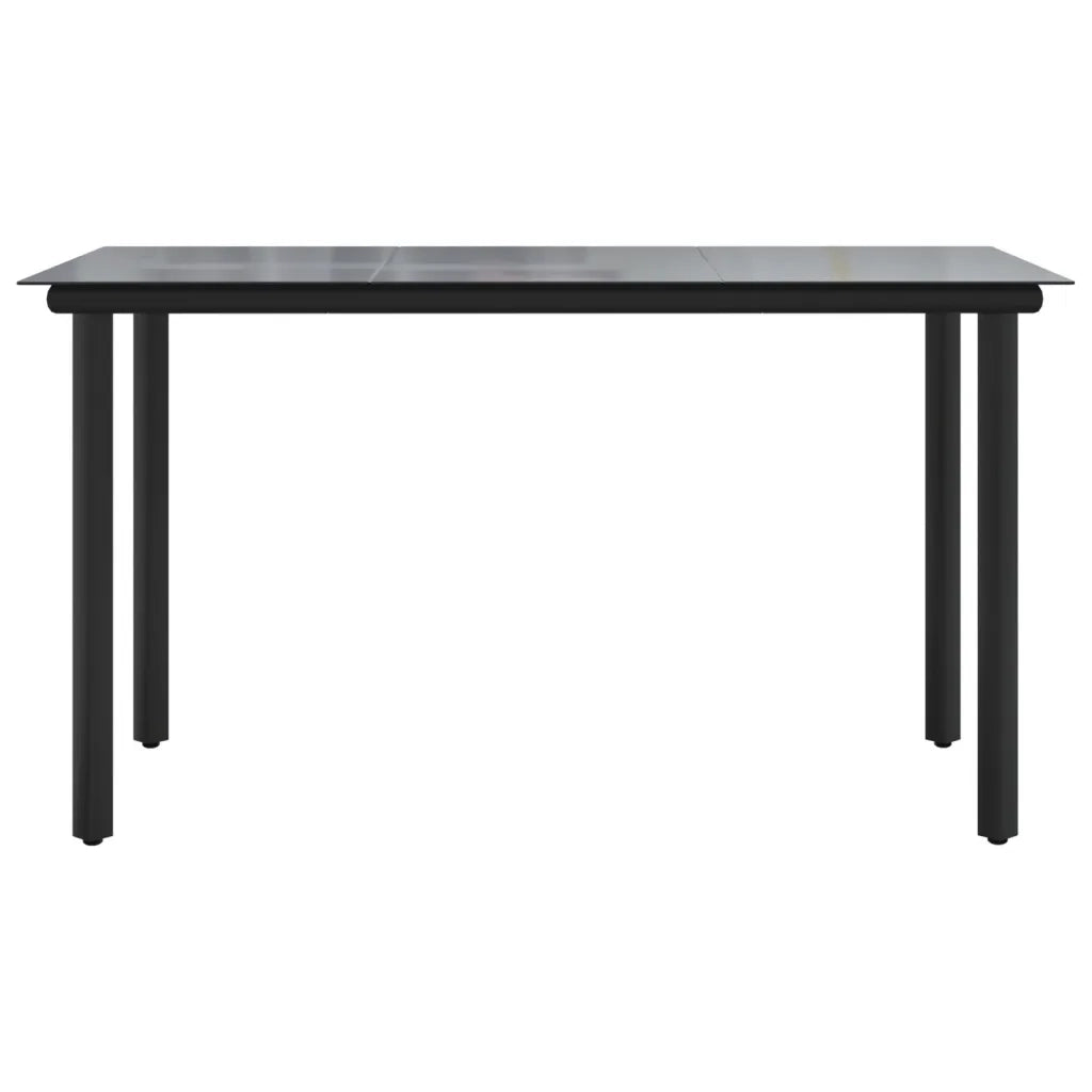 Set da Pranzo da Giardino 9 pz Nero in Rattan PVC 3099214