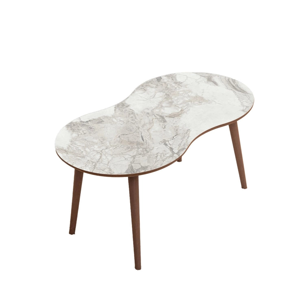 Tavolino in legno "Moon" 99 x 54 x 45 cm - Bianco
