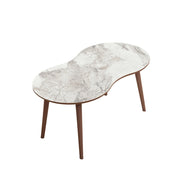 Tavolino in legno "Moon" 99 x 54 x 45 cm - Bianco