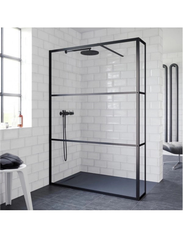 Box doccia walk-in con aletta fissa GRID 402 RIHO 120x200 cm