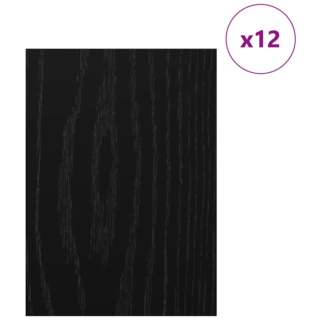 Pannelli decorativi 12 pcs Rovere Nero 30 x 42 x 0.27 cm 885585