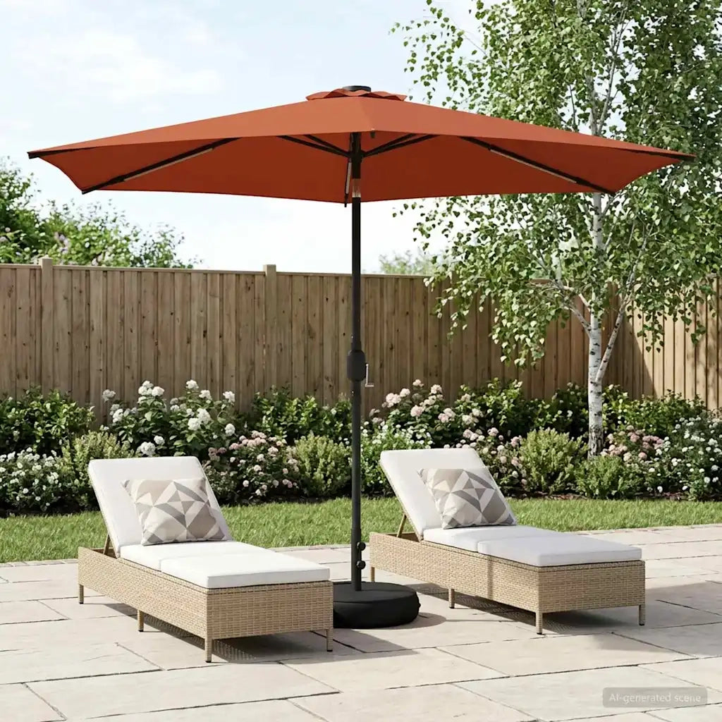 Parasol da Giardino con Luci LED 300 x 300 cm Poliestere 42036270