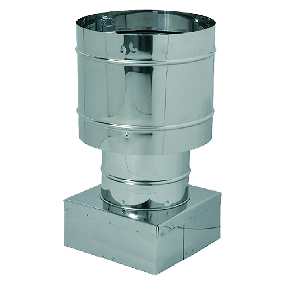 Fumaio a cappello 37 x 37 cm in acciaio inox